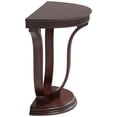 thumbnail image 6 of 55 Downing Street Farmhouse Rustic Vintage Oak Wood Half Round Console Table 31" x 17 1/4" Dark Brown Curved Legs for Living Room Bedroom Bedside, 6 of 7