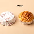 thumbnail image 1 of Vasos de papel for pasteles a prueba de aceite, soportes de papel for pan resistentes a altas temperaturas, bollos de piña, herramientas for hornear en forma de barco for hot dog, 50 piezas, 1 of 2