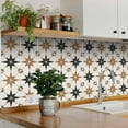 thumbnail image 2 of Mi Alma Star Shaped Brown Tile Stickers - Removable Vinyl 4x4, 24 pcs, 2 of 10