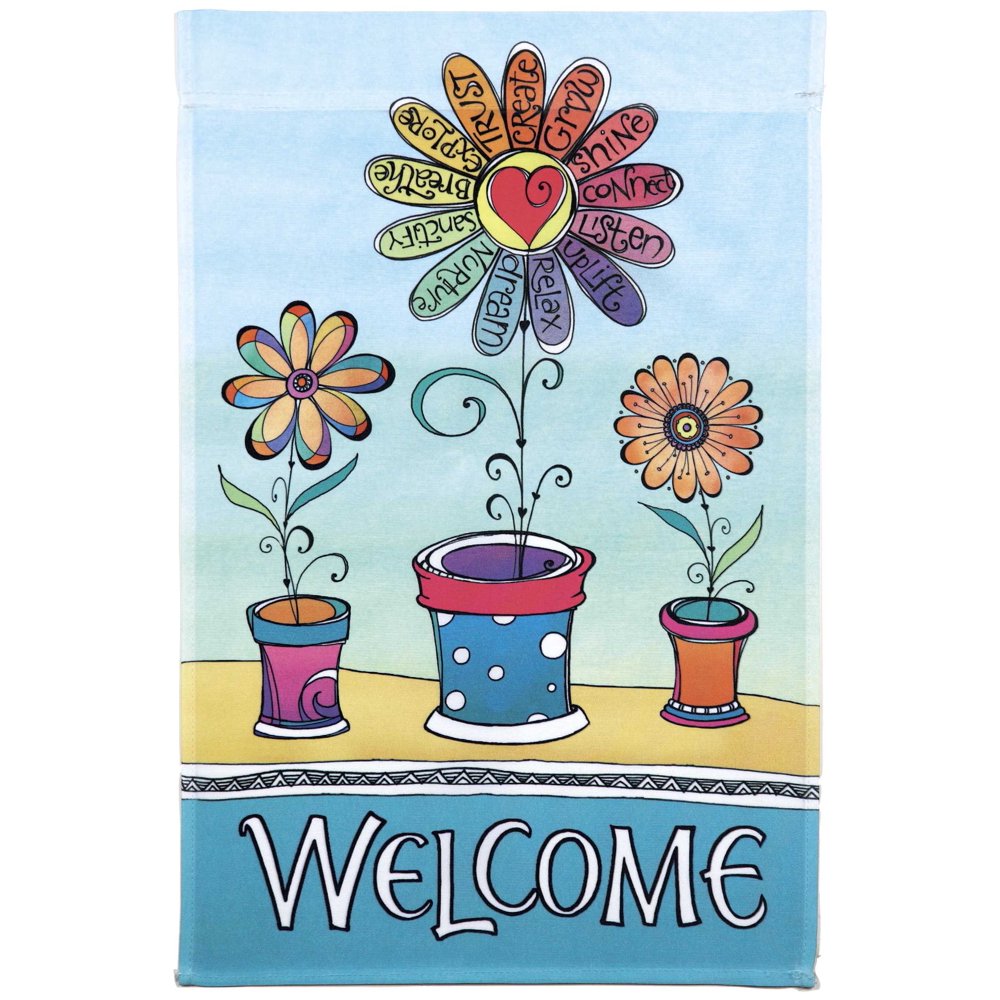 Colorful Flowers Garden Flag Inspirational Flower (12 x 18 Inch