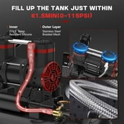 8 Gallon Ultra Quiet Air Compressor, 1.5HP 4.52 CFM, Max 115 PSI Oil-Free Air Compressor Tank, 110V/60hz, 70dB Air Compressor for Car Repair, Spray Painting, Woodwork Nailing