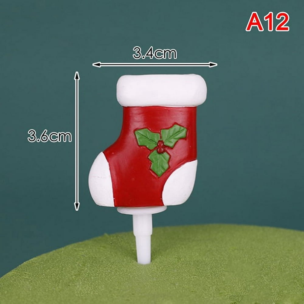 1PC Christmas Cake Topper Santa Claus Snowman Cake Decoration Christmas Decorations