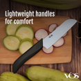 thumbnail image 5 of Vos Ceramic Knives with Covers - 3-Piece Knife Set - Ideal Kitchen Knives - (Black), 5 of 8