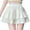 Beige, variant on Women's Solid Color Triple-Layer Ruffle Mini Skort, High Elastic Waist Flowy A-line Skirt with Built-In Shorts for Casual Wear