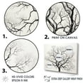 thumbnail image 3 of Designart "Oak Trees In Black And White" Tree Oak Floater Framed Wall Art Prints, 3 of 5
