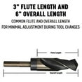 thumbnail image 2 of 23/32" Reduced Shank HSS Black & Gold KFD Drill Bit, 1/2" Shank, 3-Flat Shank, Pack of 1, 2 of 3