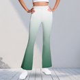 thumbnail image 2 of Ixbnca Girls Flare Leggings Fleece Lined Elastic High Waist Yoga Pants Trendy Gradient Color Gym Bell Bottoms, 2 of 6