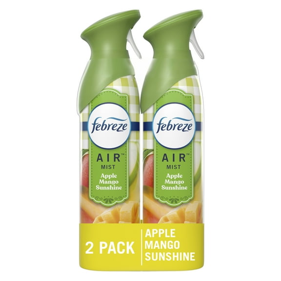 Febreze Air Mist Odor-Fighting Air Freshener Apple Mango Sunrise, 8.8 oz. Aerosol Can, Pack of 2