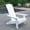 White, variant on Merrick Lane Poly Resin Folding Adirondack Lounge Chair - All-Weather Indoor/Outdoor Patio Chair in Gray