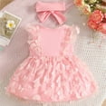 thumbnail image 5 of mgoYE Baby Girl Flower Dress Summer, Tutu Tulle Boho Princess Wedding Birthday Party Dresses for Infant Girls(Pink,9-12 Months), 5 of 6