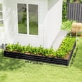 thumbnail image 3 of Outsunny L-Shaped Raised Garden Bed Galvanized Steel Planter Box Black, 3 of 10