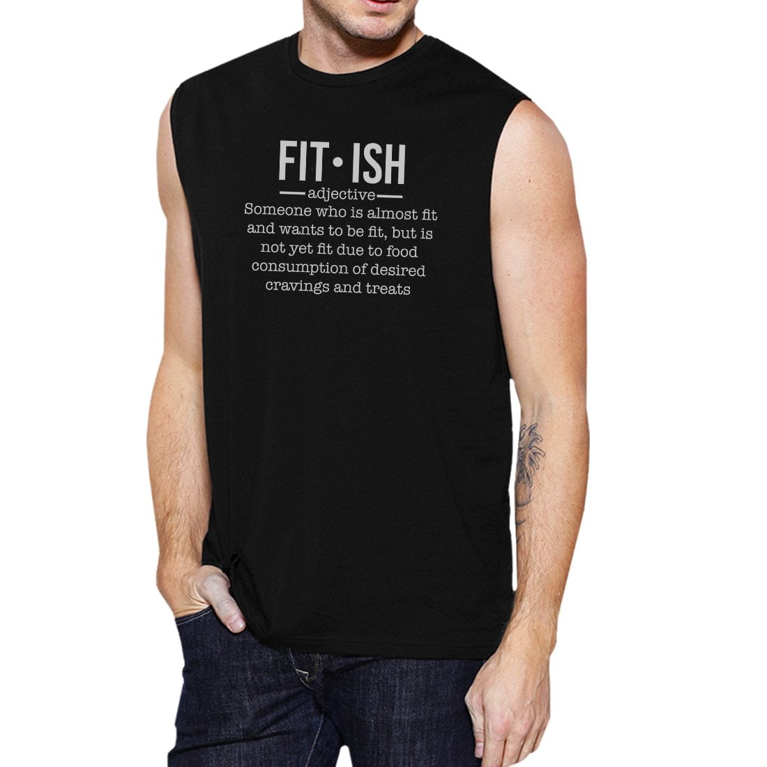 Fit Ish But Like Food More Funny Novelty Mens Vest Singlet Tank Top