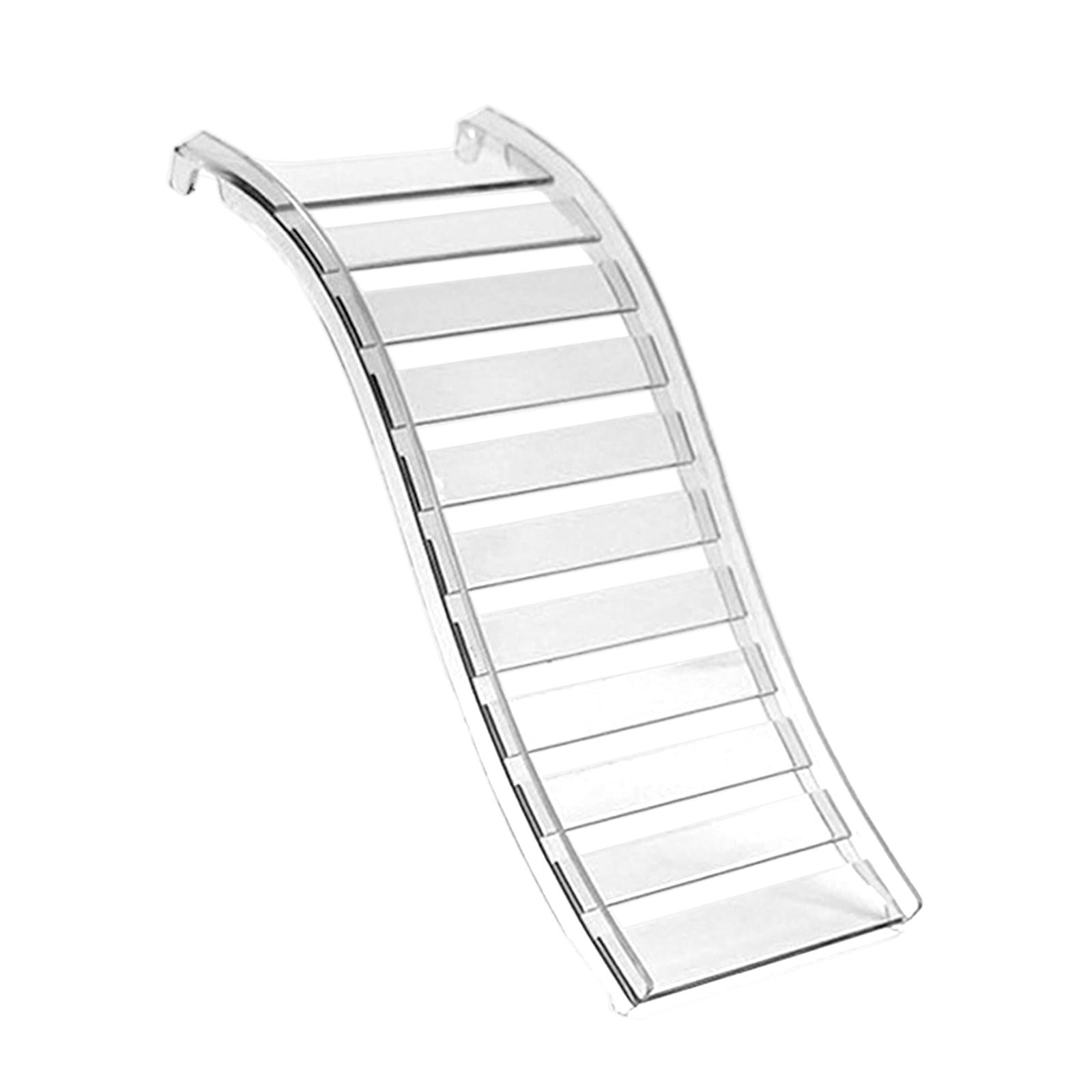 EHJRE Hamster Ladder for Cage Decor for Platform, Non-slip Bridge, Habitat Decor for Small Animals, Pet Gifts, Rats, Hedgehog Supplies Clear