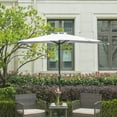 thumbnail image 3 of Westin Outdoor 9 Ft Half Market Umbrella for Backyard Patio Apartment Balcony Window UV Weather Resistant, White, 3 of 6