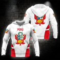 thumbnail image 3 of Sudadera con capucha con estampado 3D del emblema nacional de Perú para hombre, ropa de moda, sudaderas deportivas, ropa de calle informal, jerséis de manga larga, 3 of 5