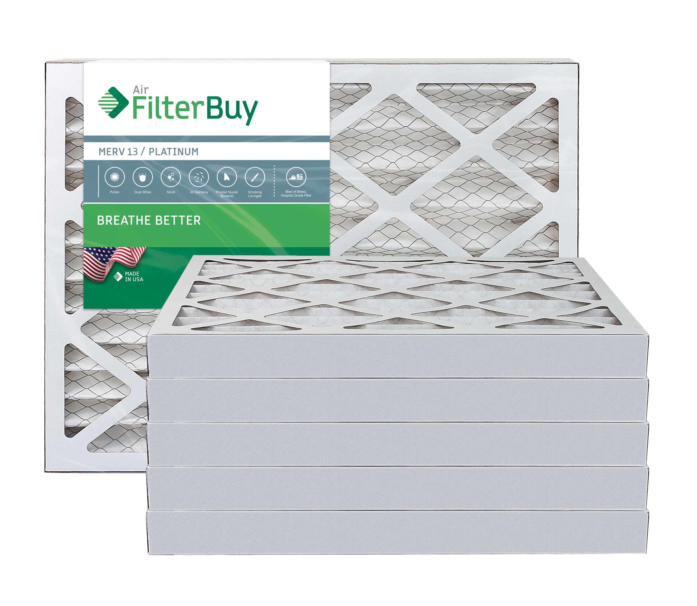 6 Pack 18x36x2 Ultimate Allergen Merv 13 Replacement AC Furnace Air Filter 