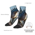 thumbnail image 4 of Goofa Wild Blue Cool Dragon Pattern Non Slip Socks with Grips for Elderly, Crew Socks Yoga Hospital Socks Cushioned Sole Gripper Socks for Men Women, 4 of 5