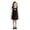 Black, variant on WAYUTE Girls 3 Piece School Uniform Outfit Sleeveless Button Front Vest and Pleated Skirt with Bow Tie Kids Formal Clothing Set Casual Daily Wear,Grey,Size 9-10 Y