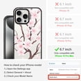 thumbnail image 2 of Case for iPhone 15 Pro Max, [10ft 4X Military-Grade Drop Protection] Durable & Shockproof Phone Case Cover Design for iPhone 15 Pro Max - Cherry Blossom - Clear Black, 2 of 6