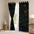thumbnail image 3 of Manfei Mystic Astrology Kids Curtains Pack of 2 (42x84 Each), Outer Space Planet Curtains Blackout, Black Blue Cartoon Bedroom Curtains, Living Room Curtains Decor, 3 of 6