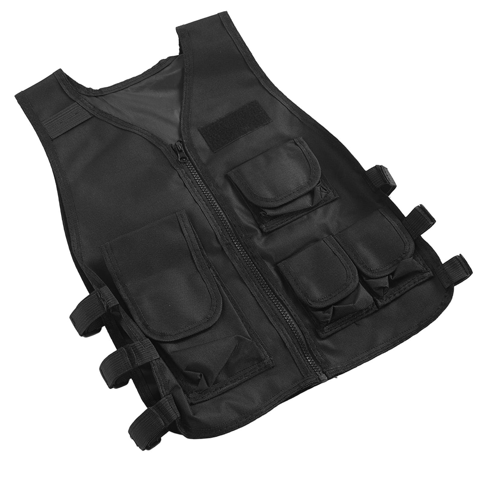 Kids Tactical Vest 600D Oxford Fabric Outdoor Kids Security Guard Training Adjustable Military Vest for Children Training Outdoor Sports Game