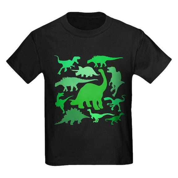 CafePress - FUN! LOTS Of DINOSAURS! Kids Dark T Shirt - Dark T-Shirt Kids XS-XL