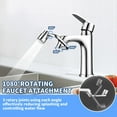 thumbnail image 4 of Rotatable Faucet Aerator Extension, 1080° Universal Swivel Sink Faucet Extender, U Shape Copper Rotating Faucet Extender with Adjustable Robotic Arm, 2 Spray Modes for Bathroom and Kitchen (2Pcs), 4 of 12