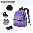 thumbnail image 3 of Balery Snowfall Sky White Purple Mochila para Mujeres y Hombres, Mochila Ligera Casual para Viajes, Mochila Clásica Básica para la Universidad, 3 of 6