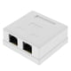 thumbnail image 4 of 8x RJ45 cat six Superficie Montaje En Pared Ethernet De Red Puerto Doble 8P8C, 4 of 9