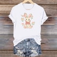 thumbnail image 1 of Haivin Easter Shirts for Women 2026 Funny Cute Bunny Egg Printed Tees Casual short Sleeve Tops Happy Easter T-Shirt Outfits, 1 of 6