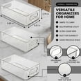 thumbnail image 5 of Pantry Organizers and Storage, Clear Plastic Storage Bins with Handles, Stackable Clear Organizer Bins for Pantry, Fridge Organizer Bins, Refrigerator Storage and Freezer Organizer Bins, Set of 6, 5 of 8