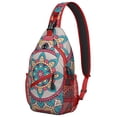 thumbnail image 1 of Trippy Mandala Sling Backpack for Women, Abstract Psychedelic Shoulder Bag with Bohemian Pattern, Healing Travel Crossbody Daypack, 1 of 6