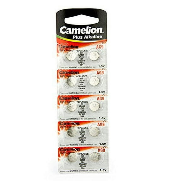Camelion AG9 Button Cell Batteries, Alkaline Button Battery, 1.5V 10pcs Per Pack