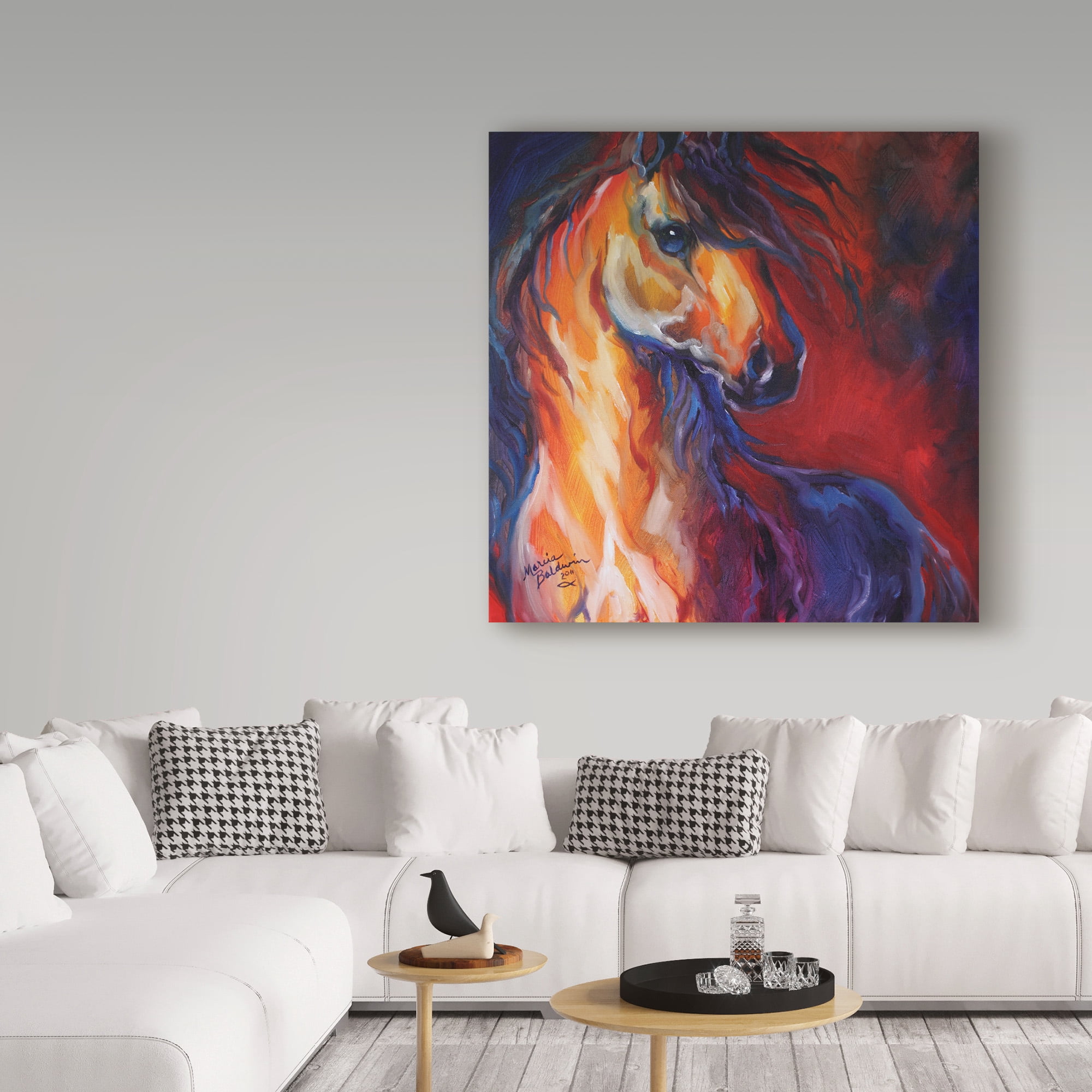 Trademark Fine Art 'Stallion Red Dawn' Canvas Art by Marcia Baldwin