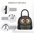 thumbnail image 4 of Balery Boho Owl Bolsa de Almuerzo para Mujeres, Caja de Almuerzo, Bolsa de Almuerzo Pequeña Impermeable, Tote de Almuerzo Reutilizable con Gran Capacidad, 4 of 6