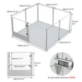 thumbnail image 5 of BingoPaw Clear Dog Whelping Box Fence Pet Breed Pen Playpen with Waterproof Pad, 24" H, 5 of 12
