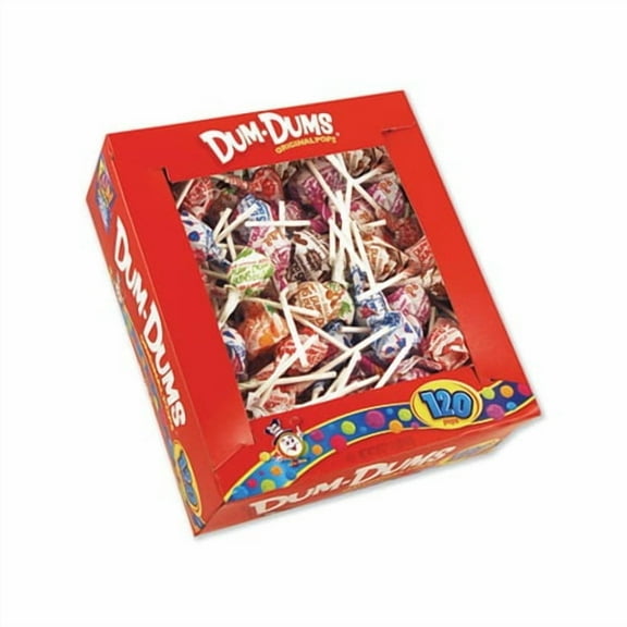 Dum-Dum-Pops Assorted Flavors, Individually Wrapped, 120/Box