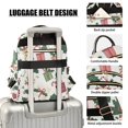 thumbnail image 3 of FORMRS Mini Backpack Purse for Women Travel Daypack Casual Shoulder Bag, White Christmas Holly, 3 of 7