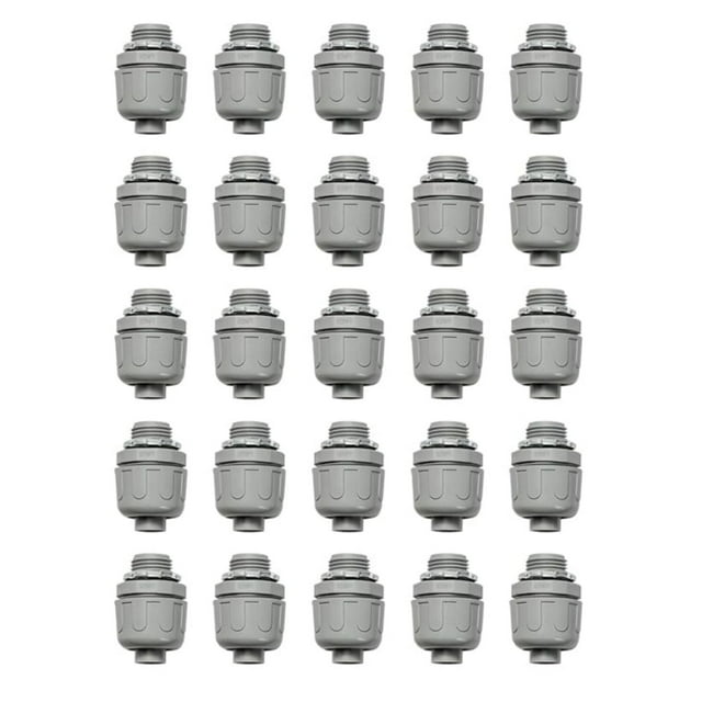 ARCADORA 25 Pcs Liquid Tight Conduit Connector 1/2 Inch PVC Non Metallic for Electrical Wiring Marine Construction HVAC