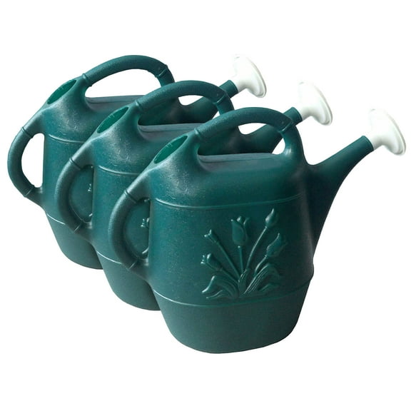 Union Products Indoor Outdoor 2 Gallon Plant Watering Can, Green (3 Pack)