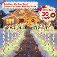 thumbnail image 3 of 30" 10PK 120LED Christmas Candy Cane Pathway Lights Outdoor Yard Decoration 8 Lighting Modes Flashing Outdoor Thicken Lighted Christmas Candy Decor for Garden, 3 of 12