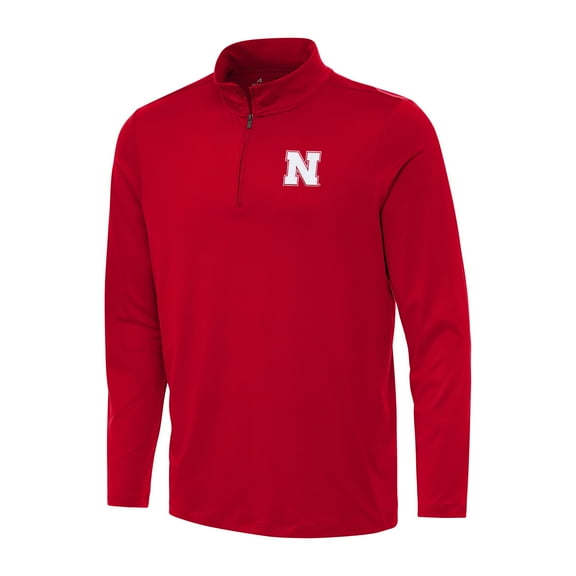 Men's Antigua Red Nebraska Huskers Reprocess Quarter-Zip Top