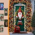 thumbnail image 2 of Axiiglly Front Door Decor with Santa Claus Christmas Decorations Door Banner, Xmas Backdrops Decor Festive Door Covers Hanging Ornaments for Home Wall Party Holiday-35"x73", 2 of 8