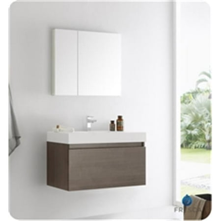 Fresca Fvn8008go 36 In Fresca Mezzo Senza Wall Hung Modern