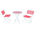 thumbnail image 2 of LeisureMod Outdoor Bistro Folding Table and Chairs Set in Red – Durable, Compact, and Stylish Patio Furniture for Indoor & Outdoor Use, 2 of 12