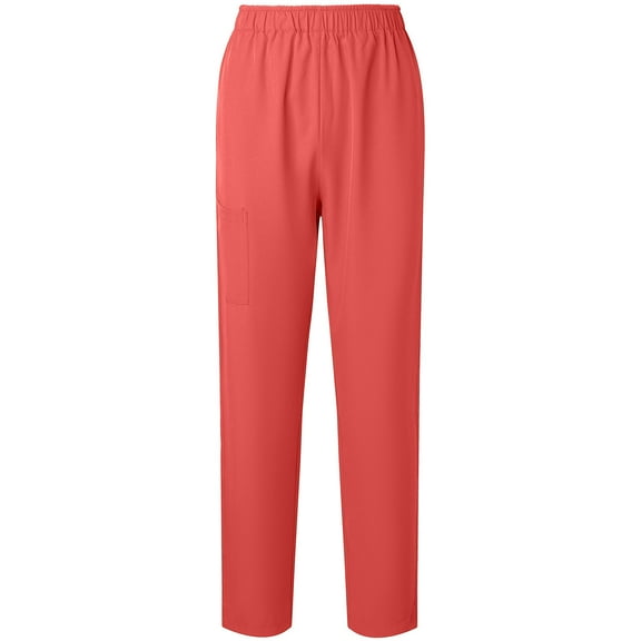 Women's Straight Leg Pants Women's Solid Color High Waist Elastic Comfortable Trousers Breathable Worker Pants Stretchy Lounge Joggers Pants with Pockets