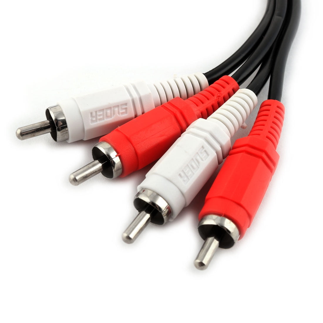 Universal 2 RCA Male to 2 RCA Male Audio Video Cable 5Ft Length 2pcs