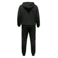 thumbnail image 6 of Men's Fall/Winter Hooded Sports Set, for Casual Training and Cold Weather Activities,Black,L, 6 of 7