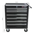 thumbnail image 3 of Tool Chest, 7-Tier Steel Tool Cart, 10.8 X 20 Inch Drawers Multi-functional Tool Storage Cabinet with Fixed Wheels, Extended Tray & Handle, Lockable Tool Box, for Garage Workshop, 3 of 9