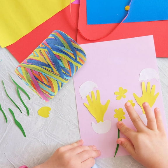 WHAMVOX  Paper Packing Rope Craft Twine Ribbon Raffia for Wrapping Cord Child